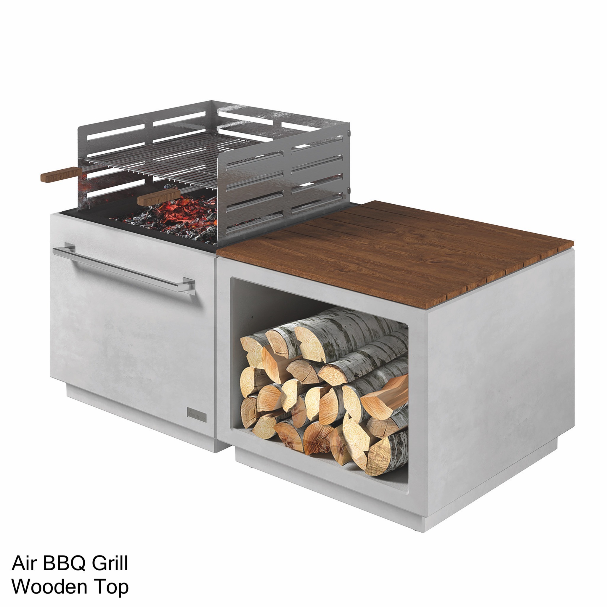 Air - BBQ Grill configuration 2 - hotboxstoves.co.uk