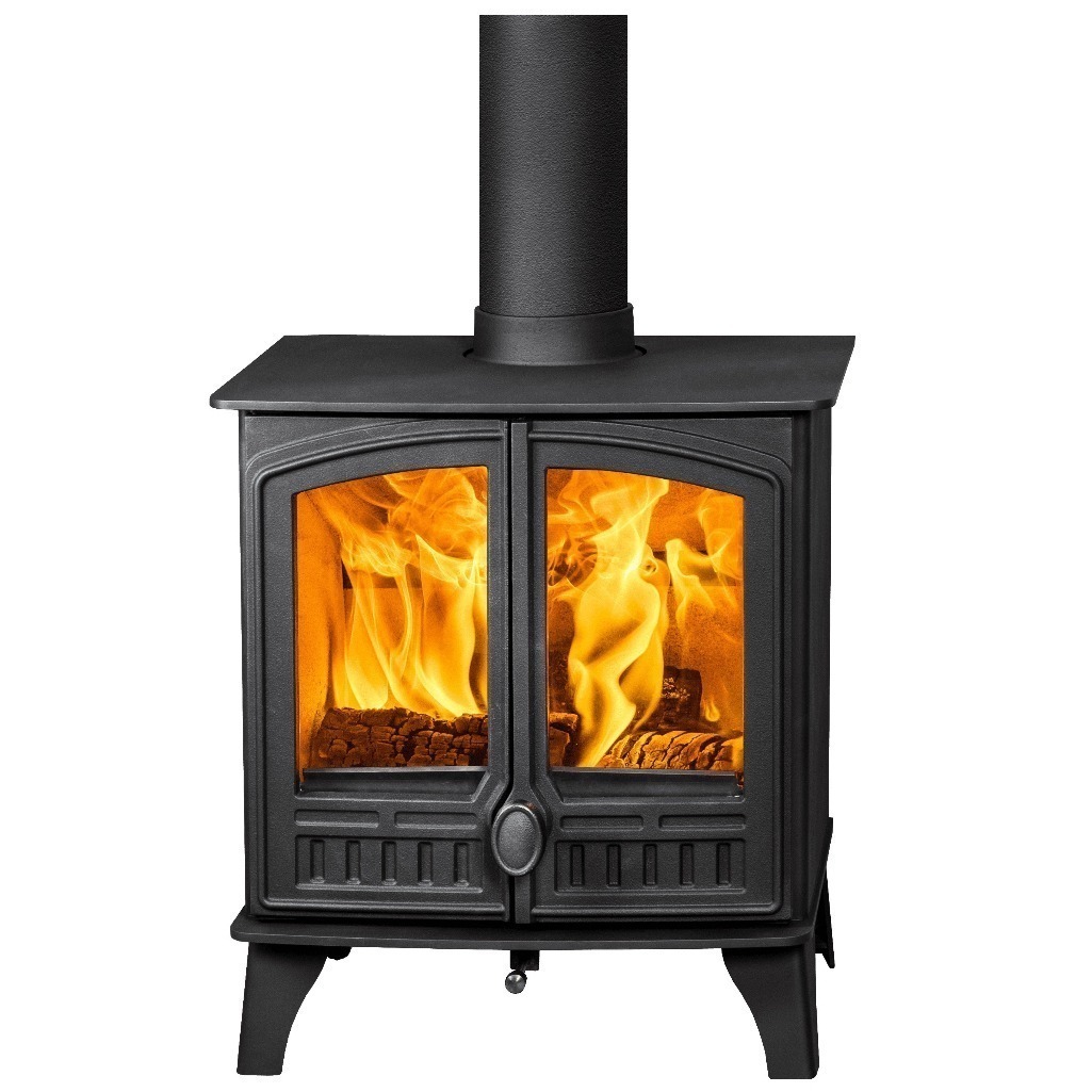 Hunter Herald 5 Double Door Front with pipe - hotboxstoves