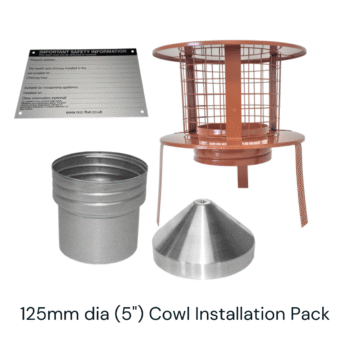 125mm 5" Wood Burner Installation Kit Cowl