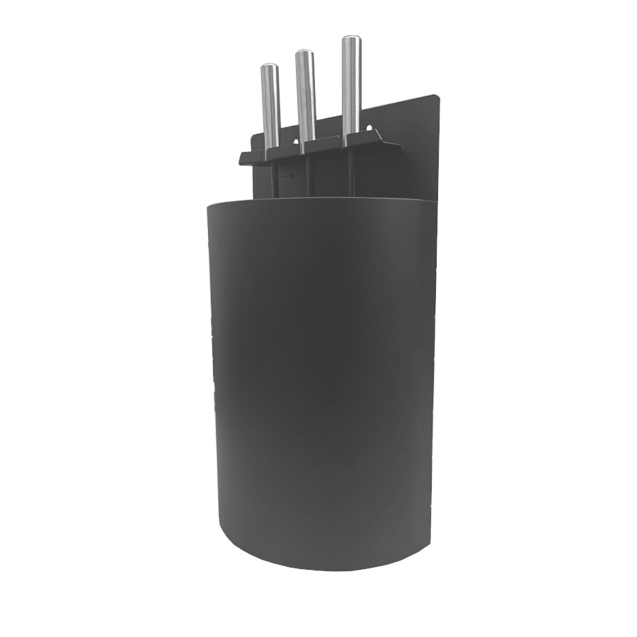 Modern Fireside Tool Set side - hotboxstoves.co.uk