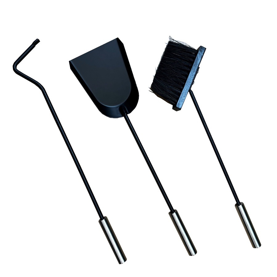 Modern Fireside Tool Set tools view - hotboxstoves.co.uk