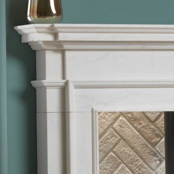 Aversa clara pura Mantel close up - hotboxstoves.co.uk