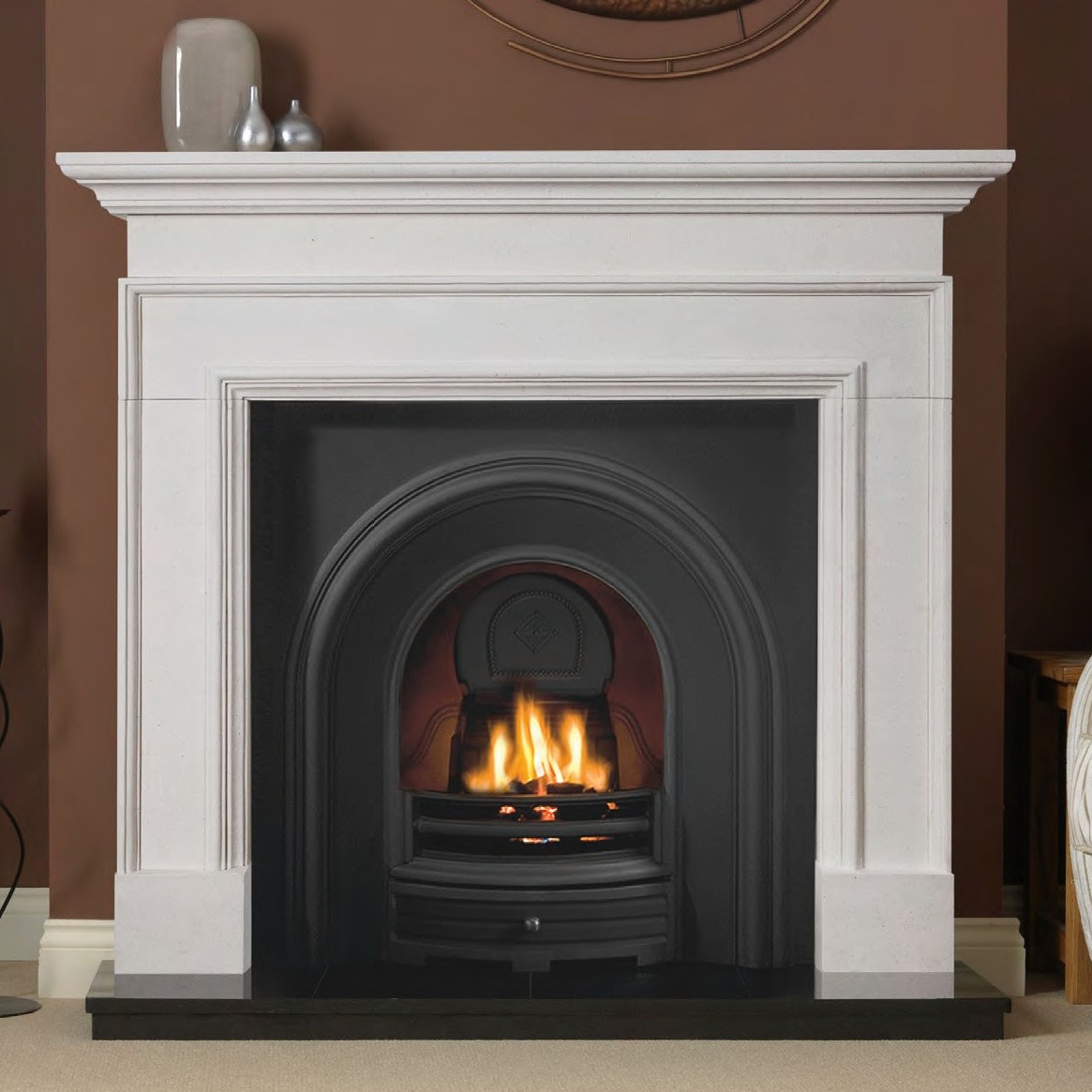 Penman Cortese mantel lifestyle - hotboxstoves.co.uk
