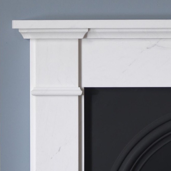 Velletri Clara Pura Marble close up - hotboxstoves.co.uk