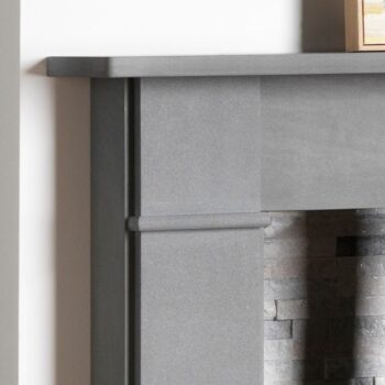velletri persian limestone mantel lifestyle image 3 - hotboxstoves.co.uk