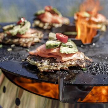 Petromax Atago Grill with griddle plate and cooking support - hotboxstoves.co.uk
