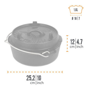 Petromax Dutch Oven 1.6l - hotboxstoves.co.uk