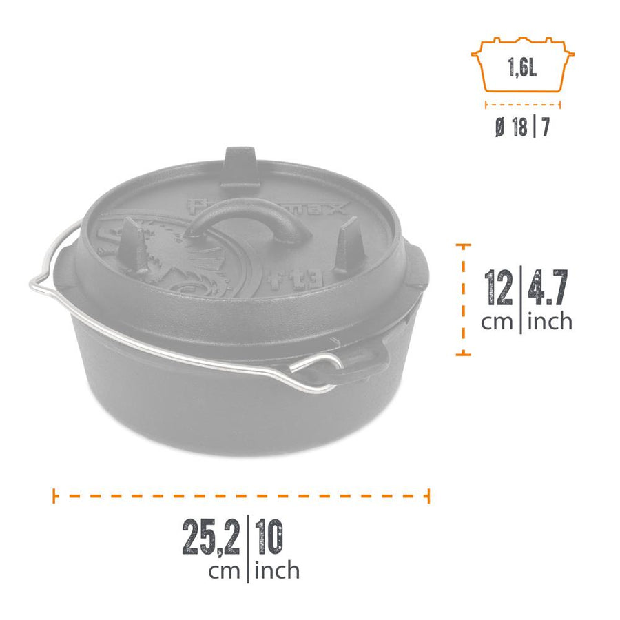 Petromax Dutch Oven 1.6l - hotboxstoves.co.uk
