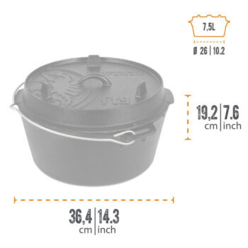 Petromax Dutch Oven 7.5l - hotboxstoves.co.uk