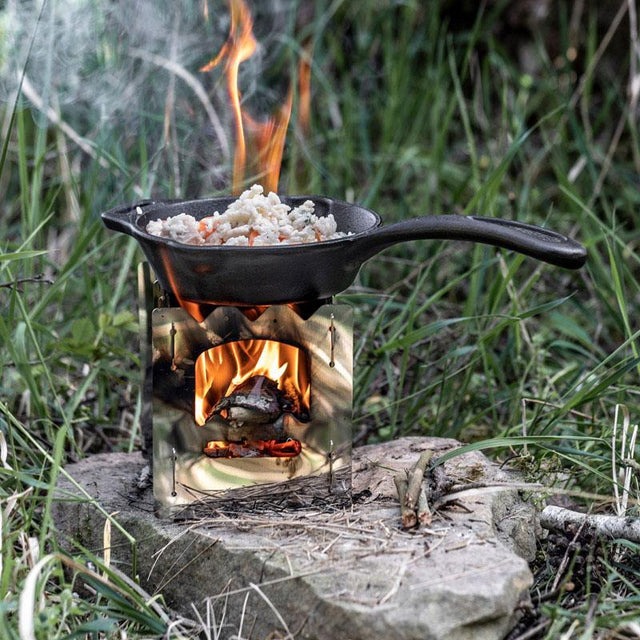 Petromax cast iron grill skillet lifestyle image 2 - hotboxstoves.co.uk