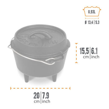 petromax dutch over with legs 0.93L - hotboxstoves.co.uk