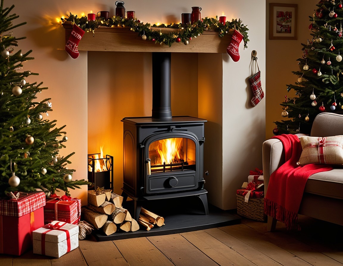 Wood Burning Stove Christmas
