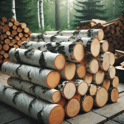 birch wood, AI generated image
