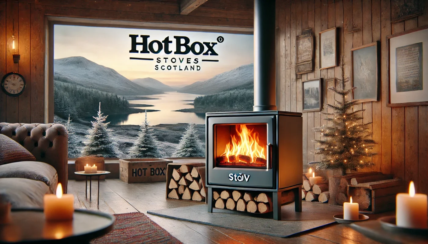log burners Scotland, an ai generated image for and on behalf of Hot Box Stoves limited, all rights reserved.