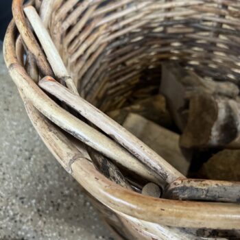 Chunky Weave Basket Close Up - hotboxstoves.co.uk