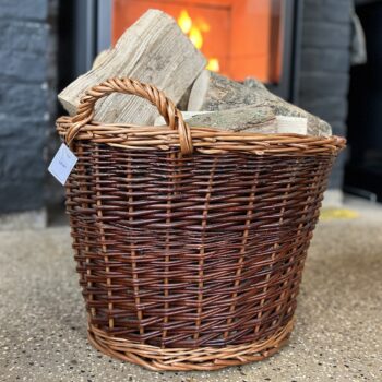 Buff Wicker Basket - hotboxstoves.co.uk
