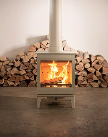 Charnwood Cranmore Almond Burning Stove - Hot Box Stoves