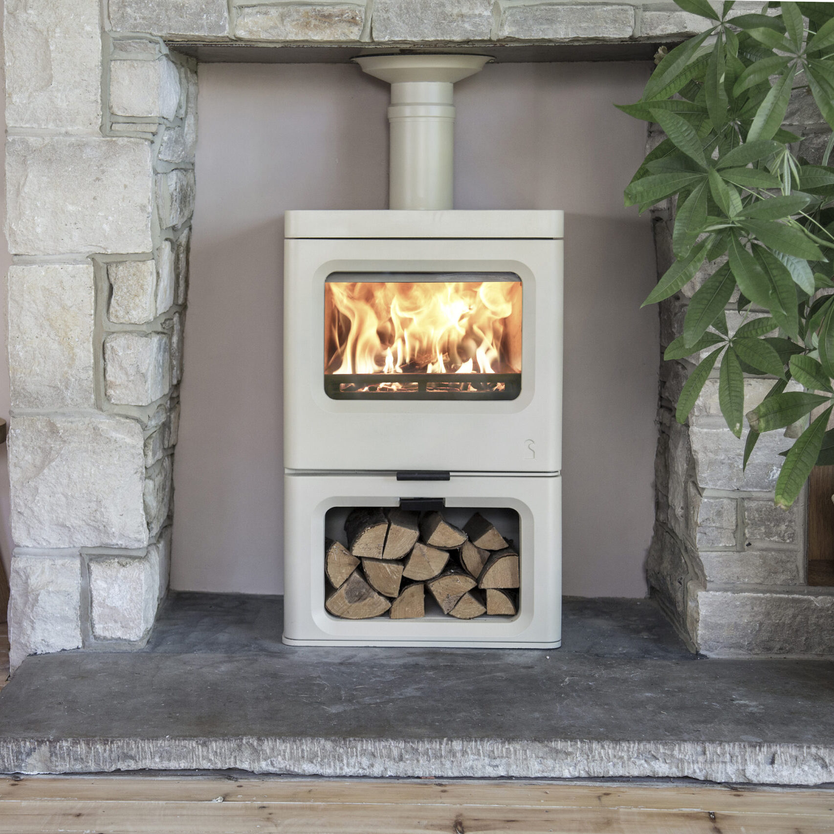 Skye 5 Store Stand Almond Stone Recess