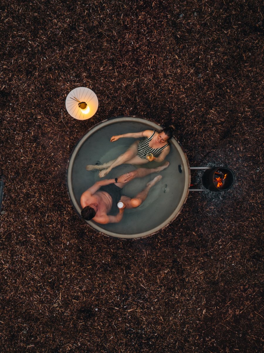 Dutchtub original in the forest top view - hotboxstoves.co.uk